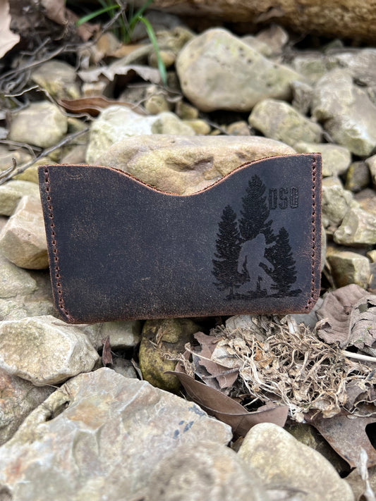 Buffalo Leather Credit Card Holder (Sasquatch)