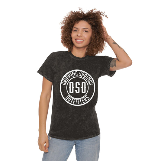 Dripping Springs Logo (White) Mineral Wash T-Shirt