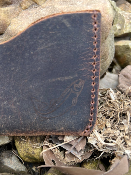 Buffalo Leather Credit Card Holder (trout)